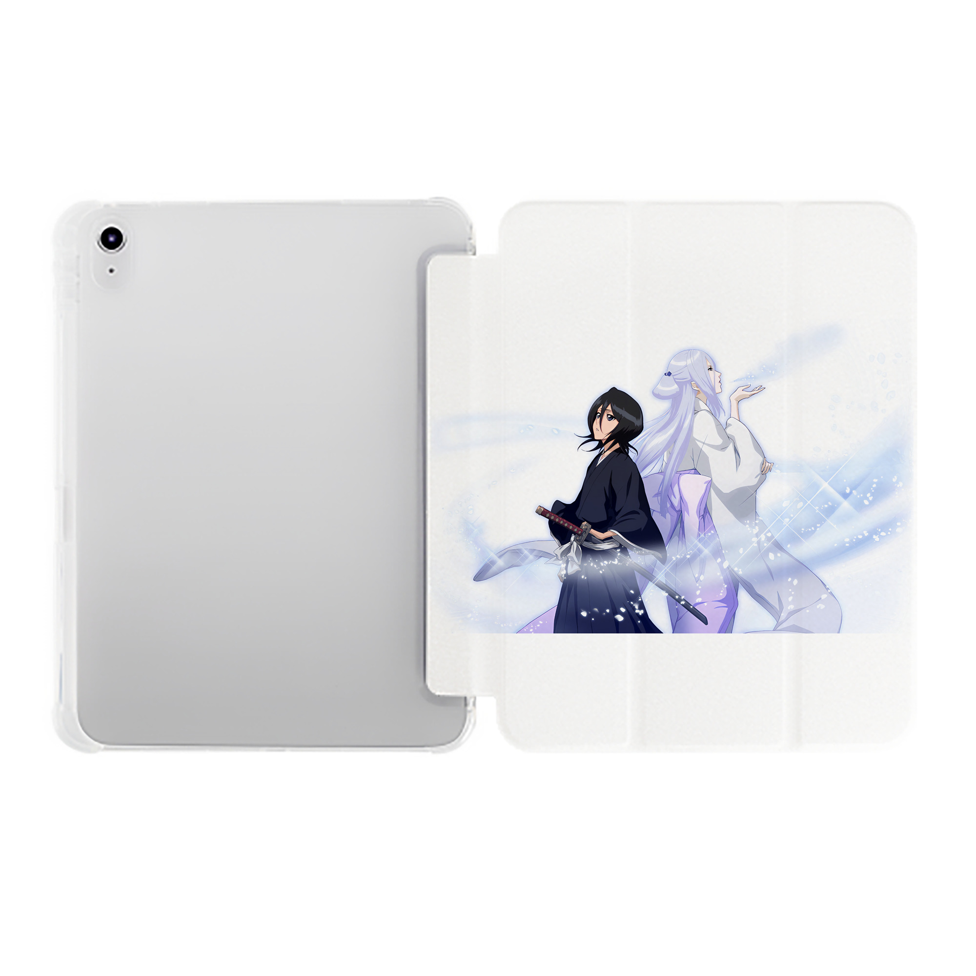 （画像用） ブリーチ 朽木ルキア BLEACH Kuchiki Rukia IPad ケース ペン収納付き 三つ折りスタンド PUレザー×シリコン 対応機種9.5/10.5/10.9インチ
